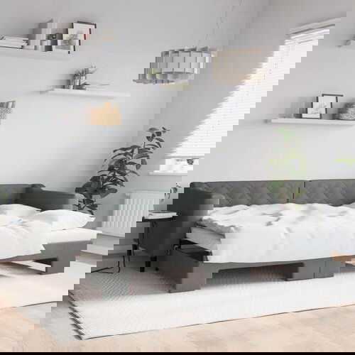  The Living Store Izvlečna dnevna postelja temno siva 90x200 cm blago - Izvlečna Dnevna Postelja, (21508930) Cene