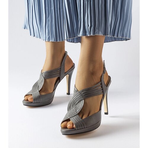 Gemre Gray high-heeled sandals Tougas Cene