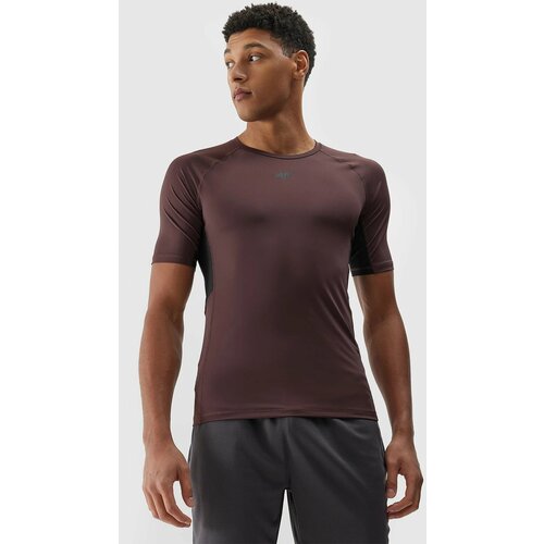 4f Men's Sports Quick-Drying T-Shirt - Brown Cene