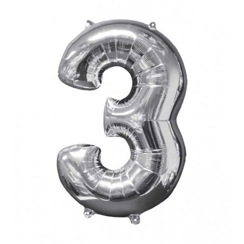 Amscan Balon srebrni br.3 43x66cm 3195701 Cijene