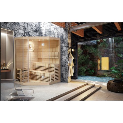  Sauna soba Nero kanadski hemlock 1800x1800x1900 za 4 osobe sa rasvetom 14732 Cene