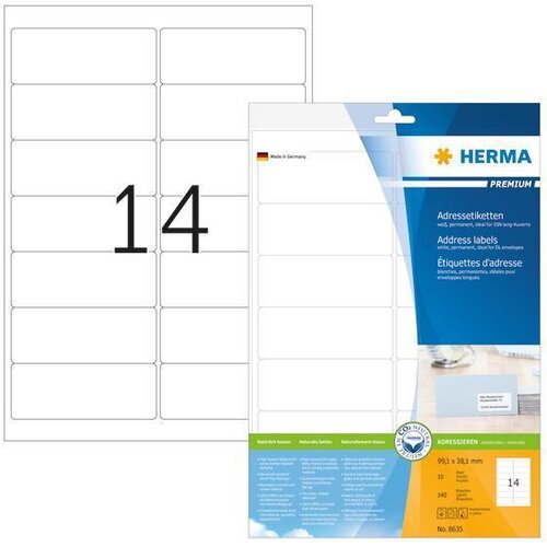 Herma samolepilne etikete premium 8635, (99,1 x 38,1 mm), 10/1 Cene