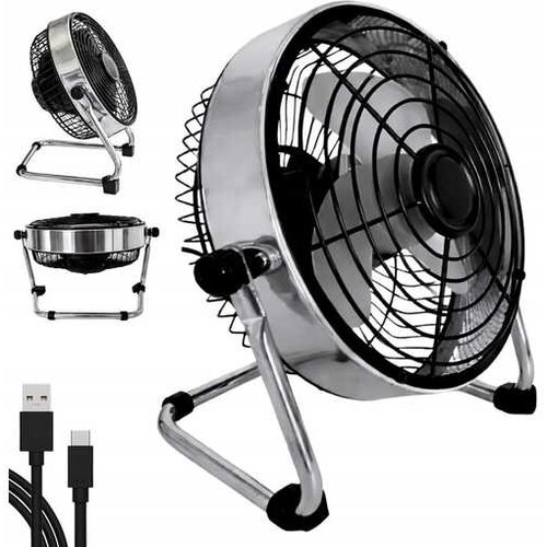 VERKGROUP VERK GROUP kovinski namizni ventilator 22cm USB za pisarne 16042 Cene