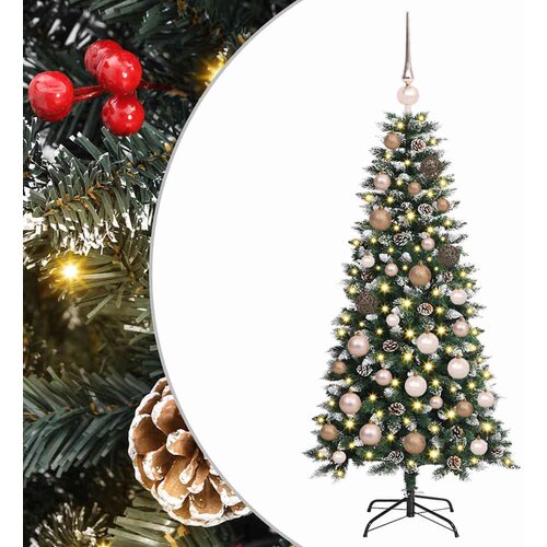 vidaXL Umestno božično drevo med 150 LED Zelena 55 x 55 x 120 cm, (5000075084) Cene