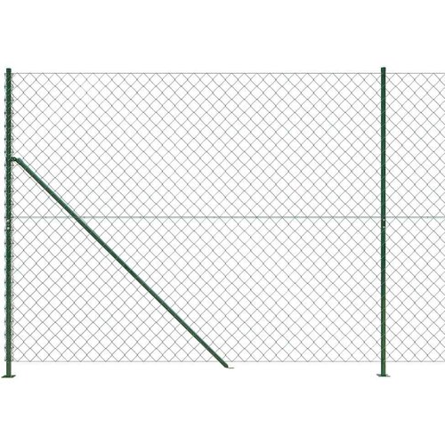 vidaXL Mrežna ograja s prirobnico zelena 1,4x10 m Cene