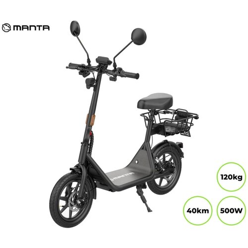 Manta ELEKTRIČNI SKUTER, EEC, 14&amp;quot;, DO 45KM/H, 13,5AH, 500W/1000W, MES1402J, (5902510681166) Slike