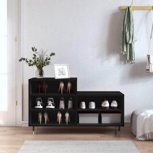  The Living Store Omarica za čevlje črna 102x36x60 cm inženirski les - Omarica Za Čevlje, (21485536) Cene