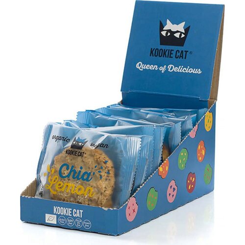 KOOKIE CAT BIO ovseni pi&amp;scaron;kot - Chia Lemon - 50 g Slike