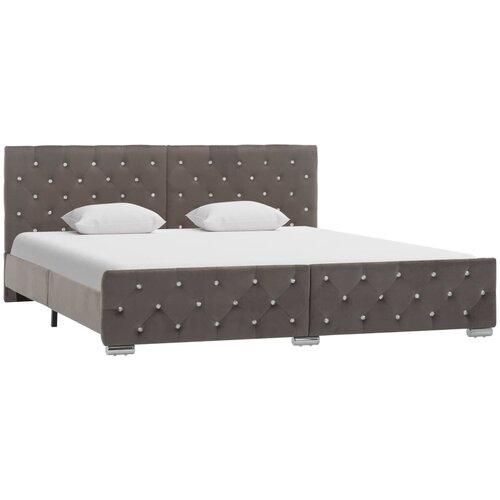Furnova Posteljni okvir siv žamet 180x200 cm, (21931485) Slike