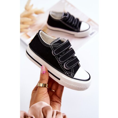 Kesi Children's Sneakers With Velcro Black Bernie Slike