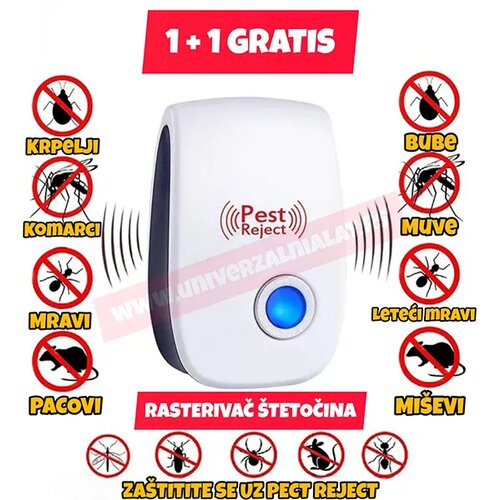  ultrazvučni rasterivač &amp;scaron;tetočina pest reject 2kom Slike