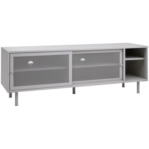 Unique Furniture Bela kovinska TV omarica 160x55 cm Veep &amp;ndash; Slike