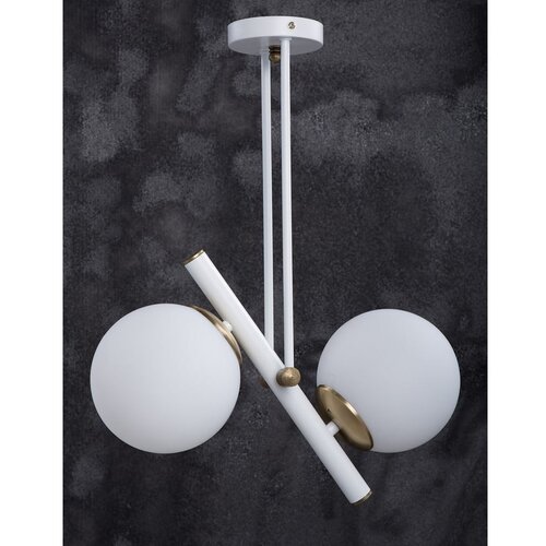 Squid Lighting bela/v zlati barvi viseča svetilka s steklenim senčnikom &amp;oslash; 15 cm libra &amp;ndash; Slike