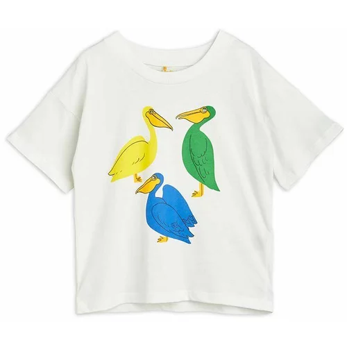 Mini Rodini Dječja pamučna majica kratkih rukava boja: bijela, s tiskom