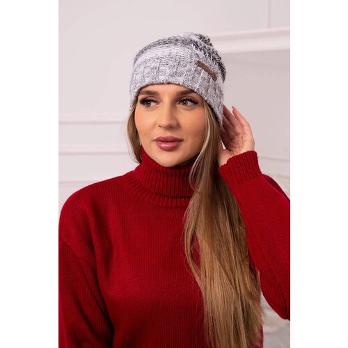 Kesi Cap with fleece Monika K256 black+grey Slike