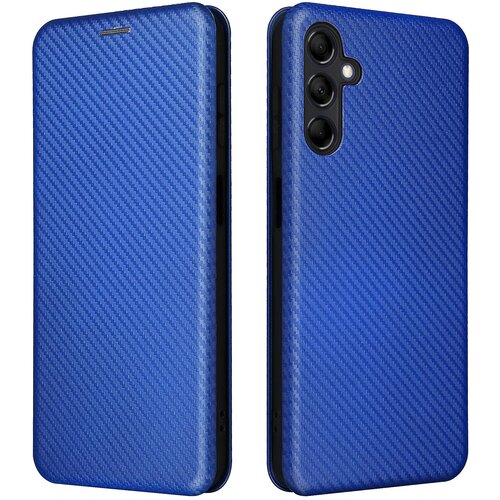 INORCO Za Samsung Galaxy M14 5G ovitek za telefon TPU+PU usnjeno stojalo, etui za telefon s teksturo ogljikovih vlaken z režo za kartice, (22036967) Slike