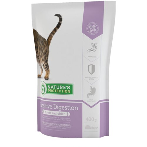 Natures_Protection suva hrana za mačke sensitive digestion poultry adult 400g Slike
