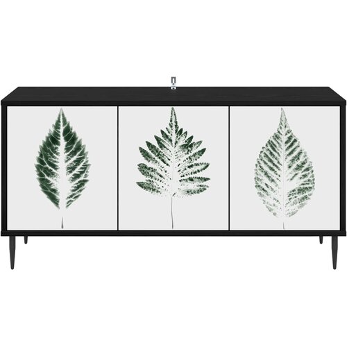  ormar HANAU 102 x 33 x 51 cm Crni hrast Konstruirano drvo Slike