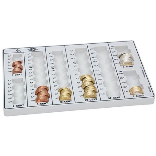  Uložnica za kovanice za Eure, 262x160x30 mm, kapacitet: EUR 125.75, svjetlosiva Slike