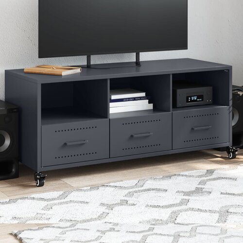 vidaXL TV omarica antracitna 100,5x39x43,5 cm hladno valjano jeklo Cene