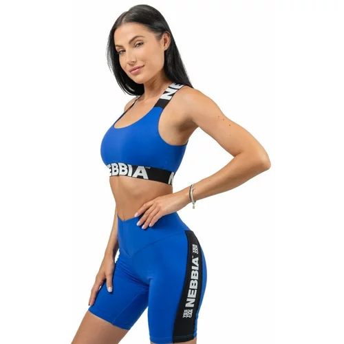 NEBBIA Medium-Support Criss Cross Sports Bra Iconic Blue XS Donje rublje za fitnes