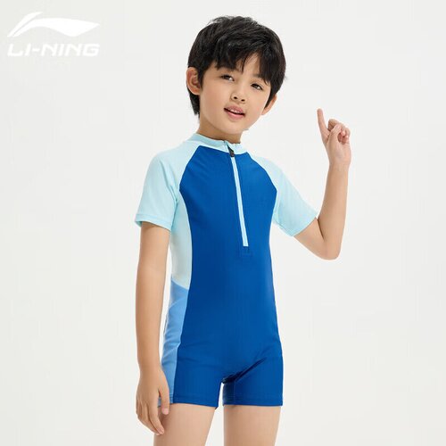Li-Ning Jednodelni kupaći kostim za dečake, Plavi Slike