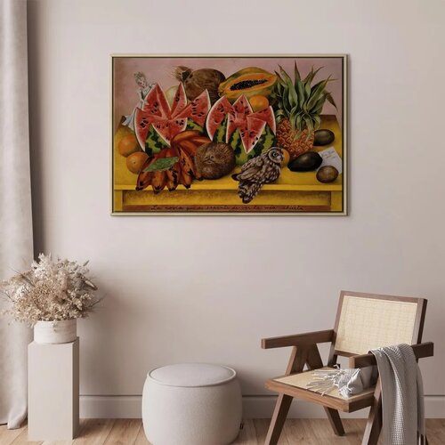  Slika - Frida Kahlo &amp;ndash; A Bride Frightened at the Sight of Life Opened 60x40 U prirodnom drvenom okviru Slike