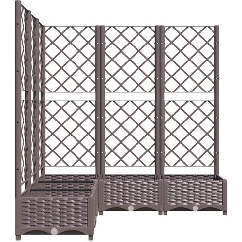  Vrtna sadilica s re&amp;scaron;etkom smeđa 120 x 120 x 121,5 cm PP Slike