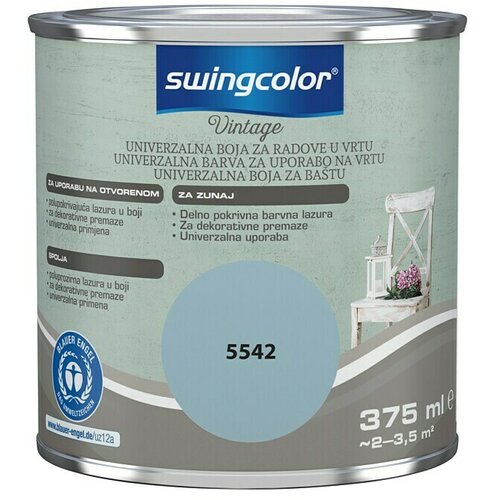 SWINGCOLOR Vintage Lazura za uporabu u vanjskom prostoru (Plava, Sadržaj: 375 ml, Svilenkasti mat) Cijene