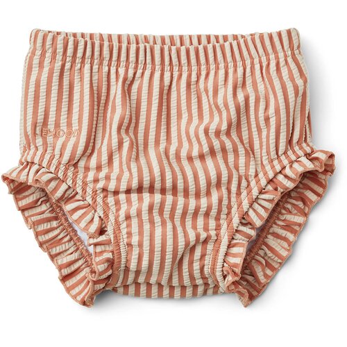 Liewood dječji kupaći kostimi mila baby seersucker stripe tuscany rose/sandy Slike