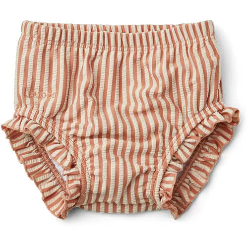 Liewood dječji kupaći kostimi mila baby seersucker stripe tuscany rose/sandy