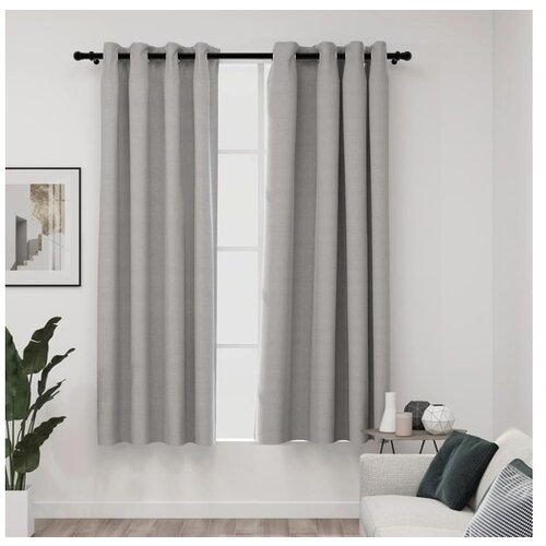vidaXL Zavjese za zamračivanje s prstenima 2 kom sive 140 x 175 cm Cijene