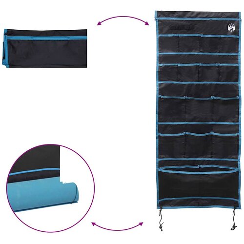  Vreća za spremanje s pohranom Crna i Plava 125 x 48 cm oxford Slike