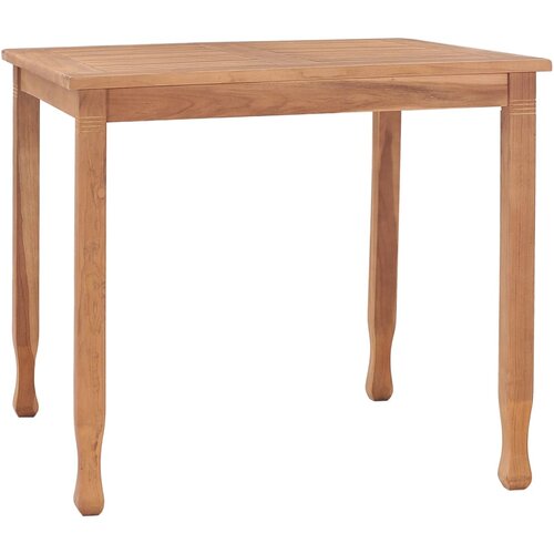 The Living Store Vrtna jedilna miza 85x85x75 cm trdna tikovina - Jedilna Miza, (21464824) Slike