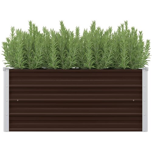 VidaXL Visoka greda rjava 100x40x45 cm pocinkano jeklo Slike