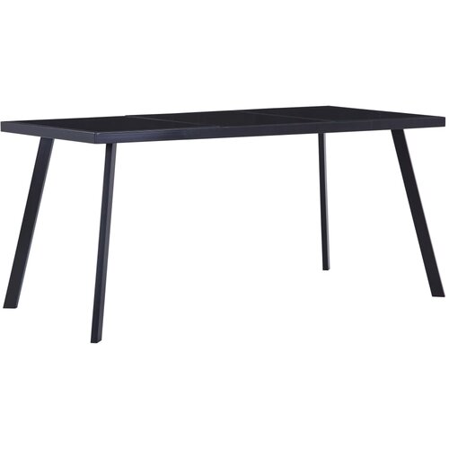 vidaXL jedilna miza črna 180x90x75 cm kaljeno steklo Cene