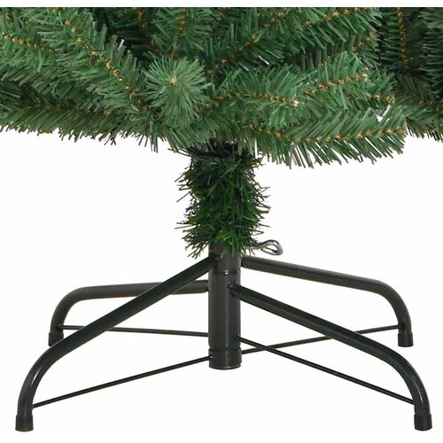 Umjetno božićno drvce s nogom Zelena 240 cm PVC i metal Slike