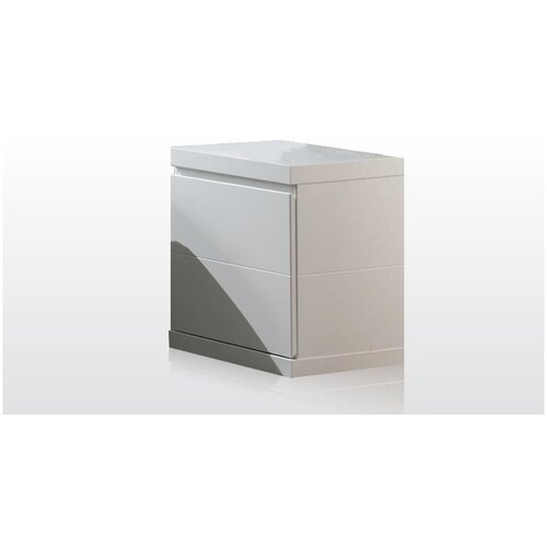Vipack Bijeli noćni ormarić Lara White, &amp;scaron;irina 44 cm Slike