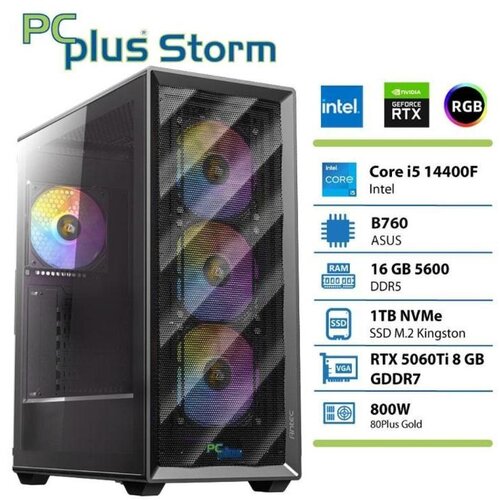 PCPLUS Namizni računalnik Storm Core i5-14400F 16GB 1TB SSD RTX 5060Ti 8GB Cene