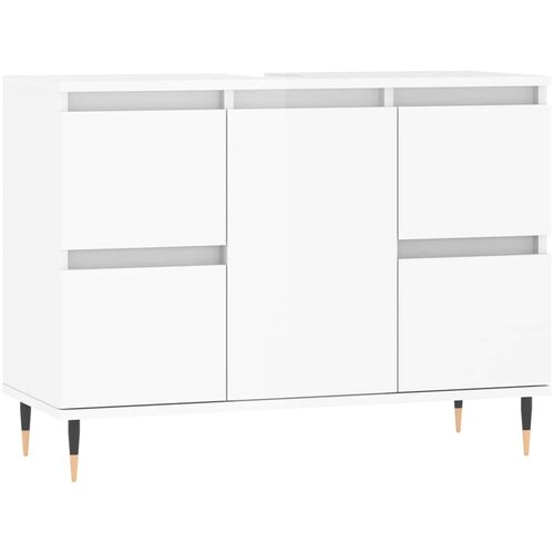 Maison Chic Kopalni&amp;scaron;ka omarica - Kopalni&amp;scaron;ki kabinet visok sijaj bela 80x33x60 cm inženirski les, (21794795) Slike