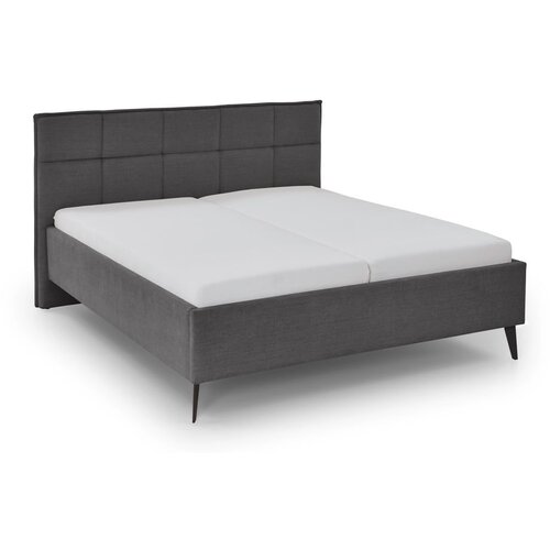 Meise Möbel Antracitno sivi bračni krevet s prostorom za odlaganje s podnicom 180x200 cm Paulo – Cijene