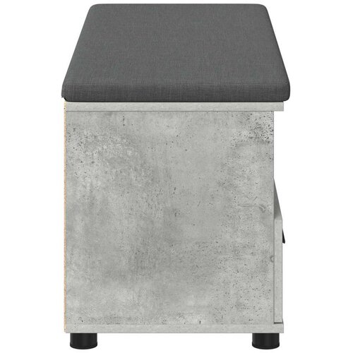  Klupa za hodnik s jastukom Betonski sivi 100 x 38 x 46 cm Slike