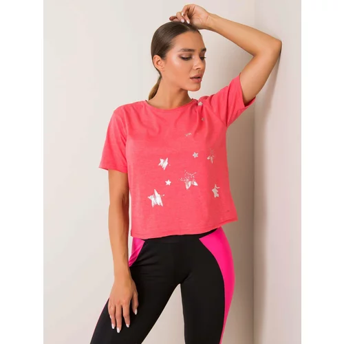 Fashion Hunters T-shirt Coral Star FOR FITNESS