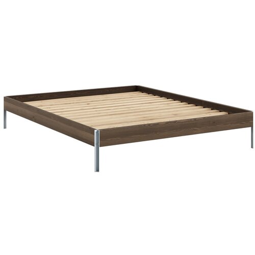 Karup Design Rjava zakonska postelja iz masivnega bora z letvenim dnom 160x200 cm Core &amp;ndash; Slike