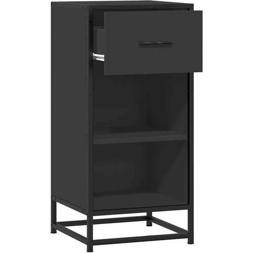VidaXL Komoda crna 35,5 x 35 x 76 cm konstruirano drvo i metal Slike