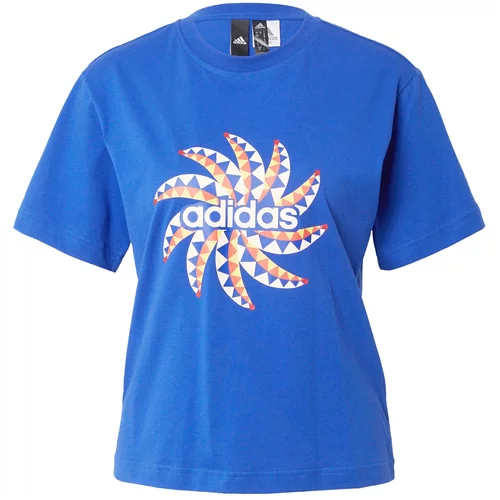 ADIDAS SPORTSWEAR Funkcionalna majica 'Farm Graphic' kraljevo modra / svetlo rumena / svetlo rdeča / bela