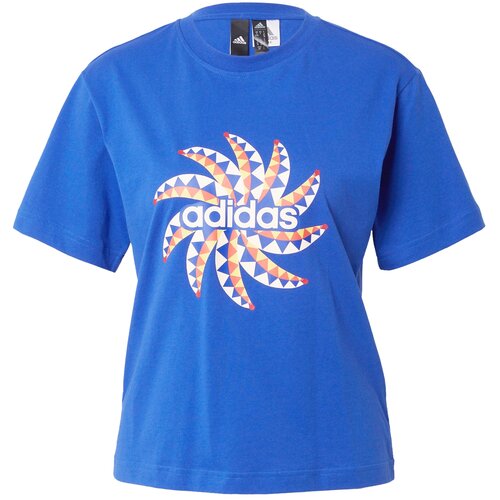 Adidas Tehnička sportska majica 'Farm Graphic' kraljevsko plava / svijetložuta / svijetlocrvena / bijela Cene
