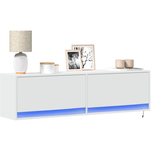  Zidni TV ormarić s LED svjetlima bijeli 140x31x38 cm Cene