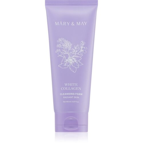 MARY &amp;amp; MAY White Collagen Cleansing Foam kremasta pjena za či&amp;scaron;ćenje s niacinamidom 150 ml Slike
