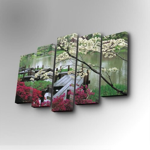 Wallity 5PUC-014 multicolor decorative canvas painting (5 pieces) Slike